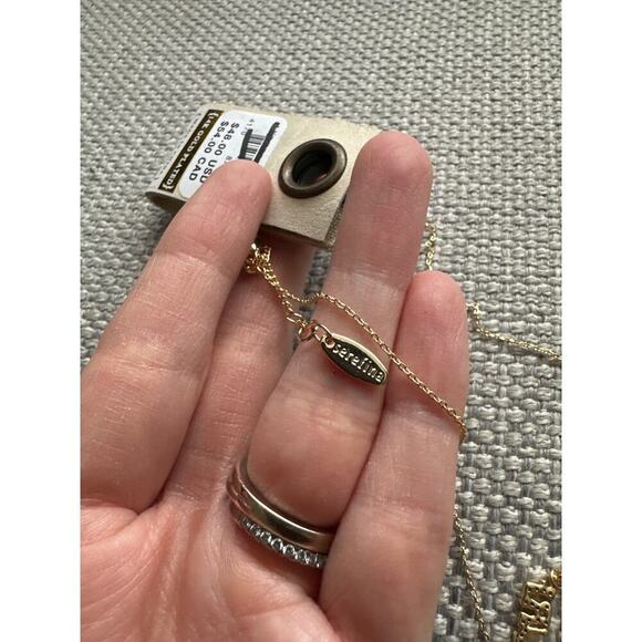 Anthropologie "SURF" necklace New 14k Gold Plated - Picture 3 of 4